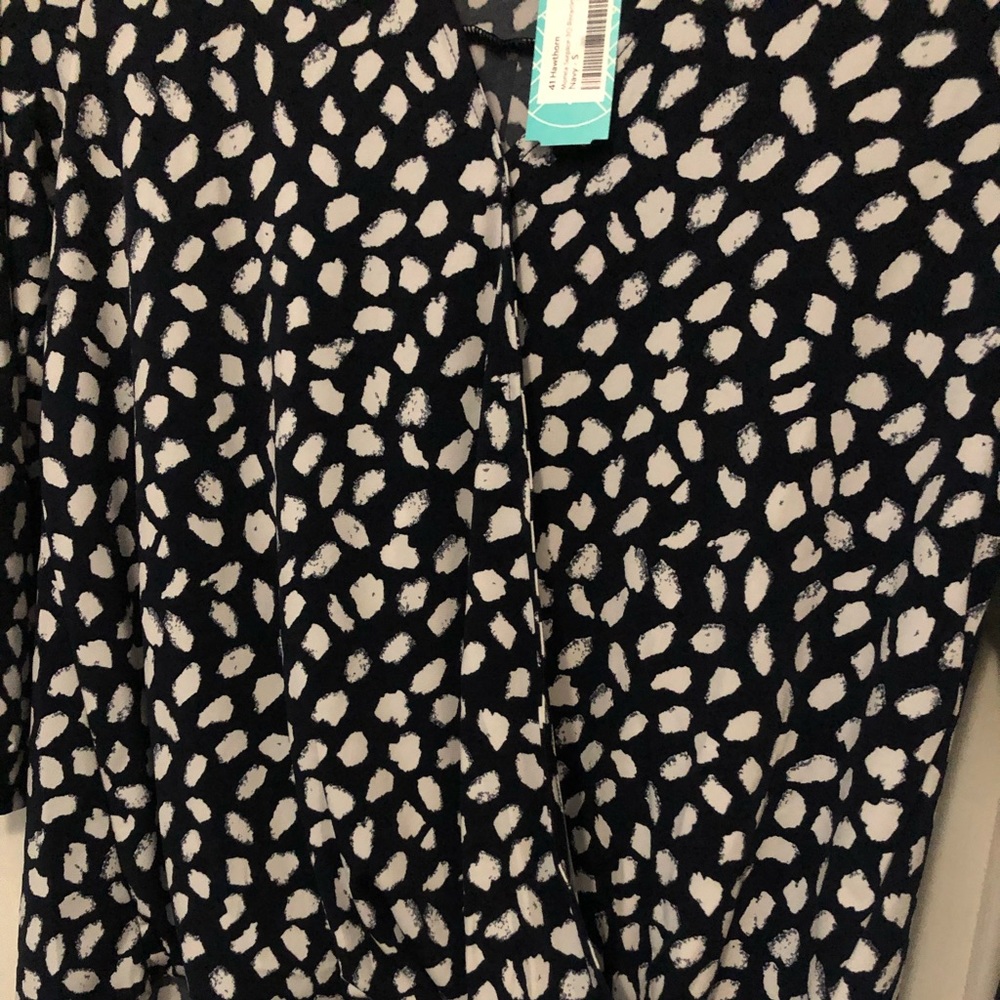 41 Hawthorn Navy & White Surplice Top - Picture 6 of 6